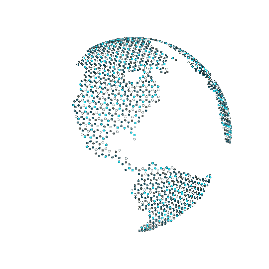 Glowing Blue Particle Globe
