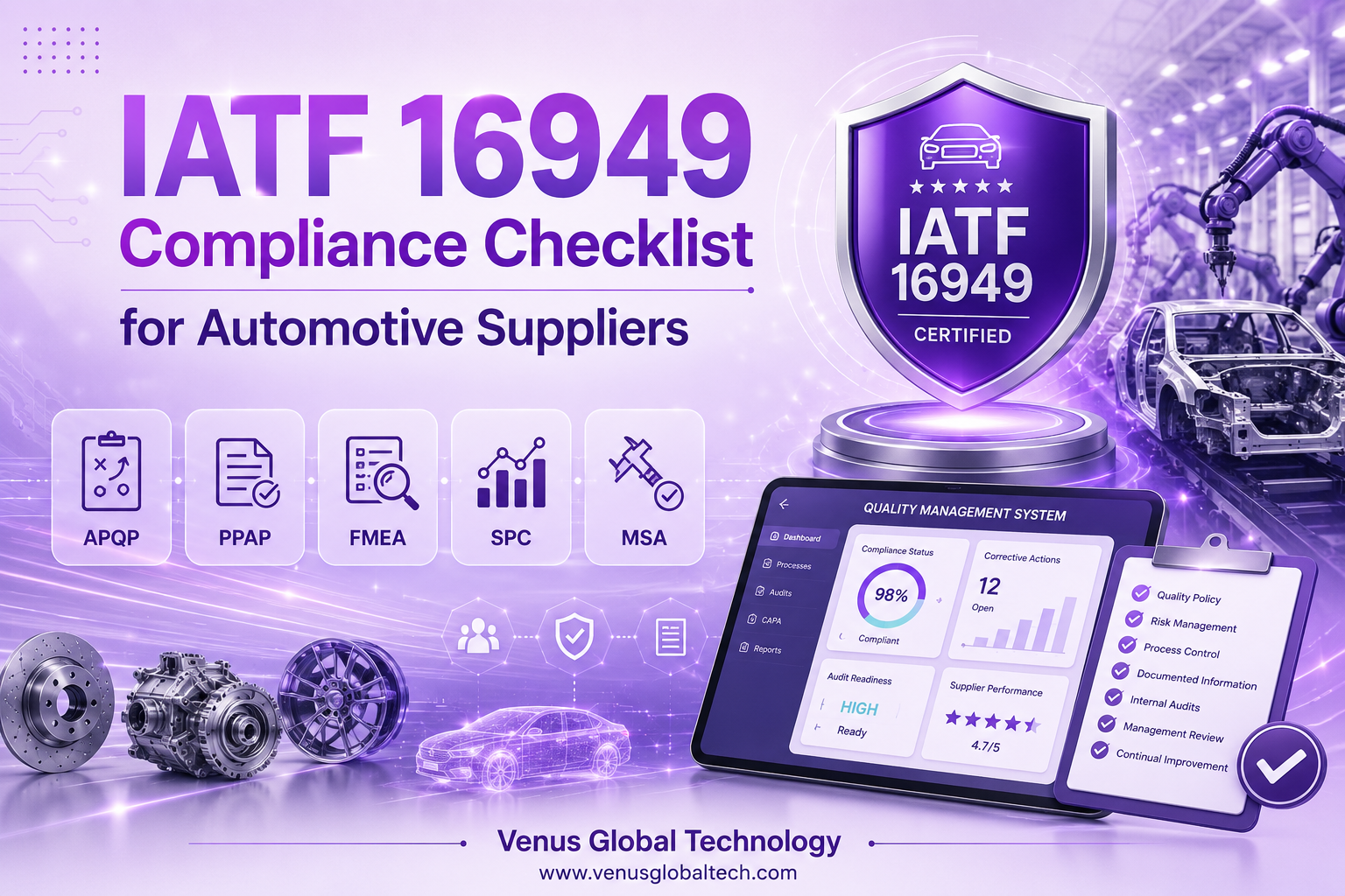 IATF 16949 Compliance Checklist for Automotive Suppliers